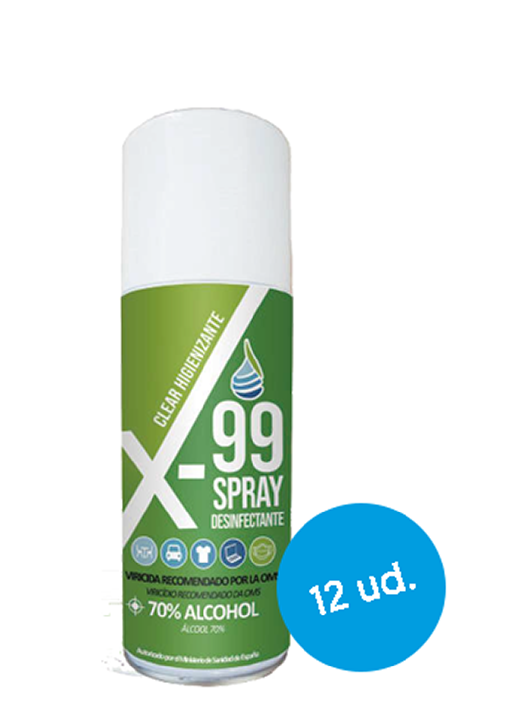 Limpiador multiusos desinfectante en aerosol QUÍMICA FÁCIL 400ml caja de 12 unidades
