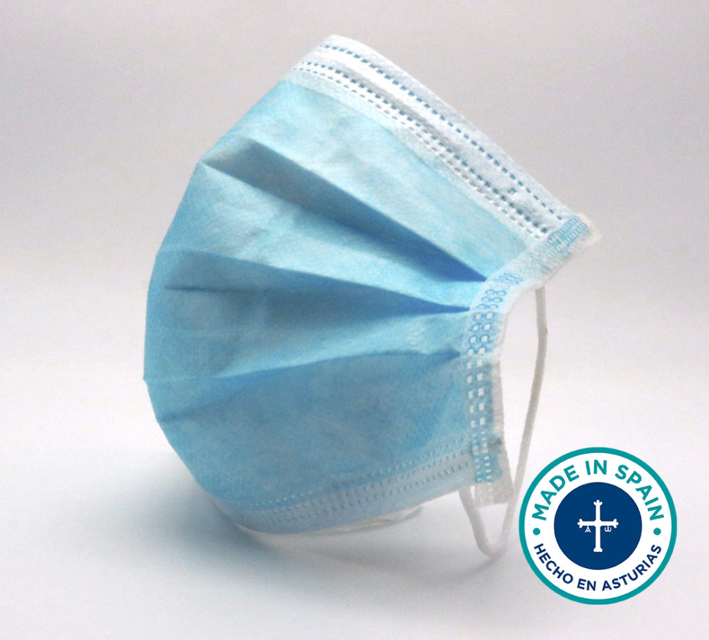 Mascarilla higiénica azul FORTIA