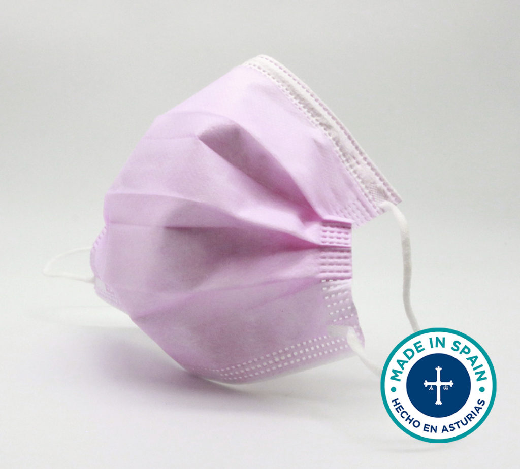 Mascarilla higiénica rosa FORTIA