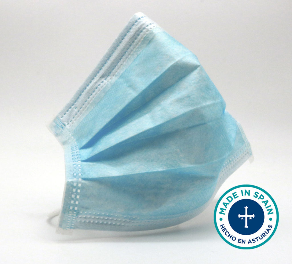 Mascarilla quirúrgica tipo IIR azul FORTIA - Imagen 2