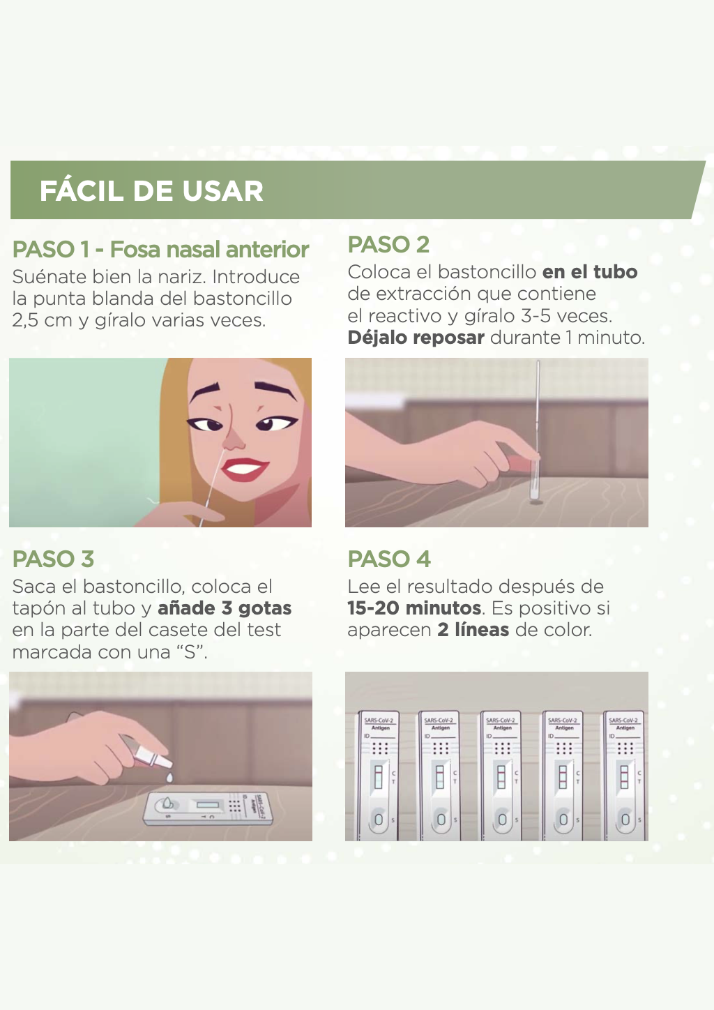 Prueba rápida de antígenos BOSON SARS-CoV-2 caja de 10 unidades - Imagen 4